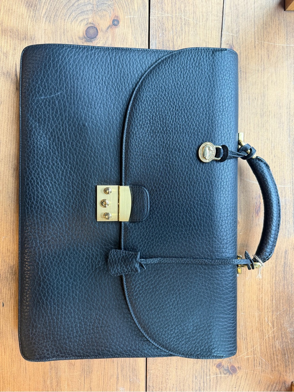 Black Leather Briefcase Vintage - Dooney & Burke